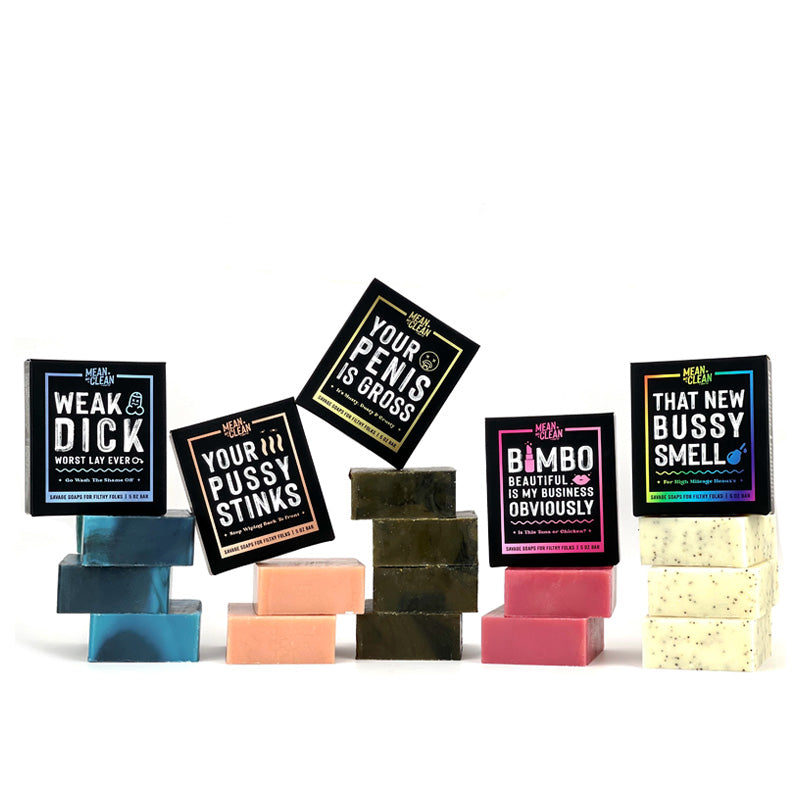 Mean But Clean Soaps Natural Bar Soaps Gag Gifts Funniest Gag Gift Pranks