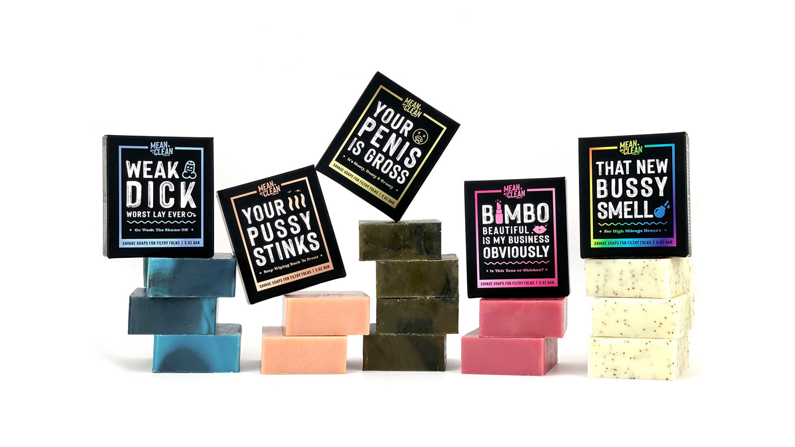 Mean But Clean Soaps Natural Bar Soaps Gag Gifts Funniest Gag Gift Pranks