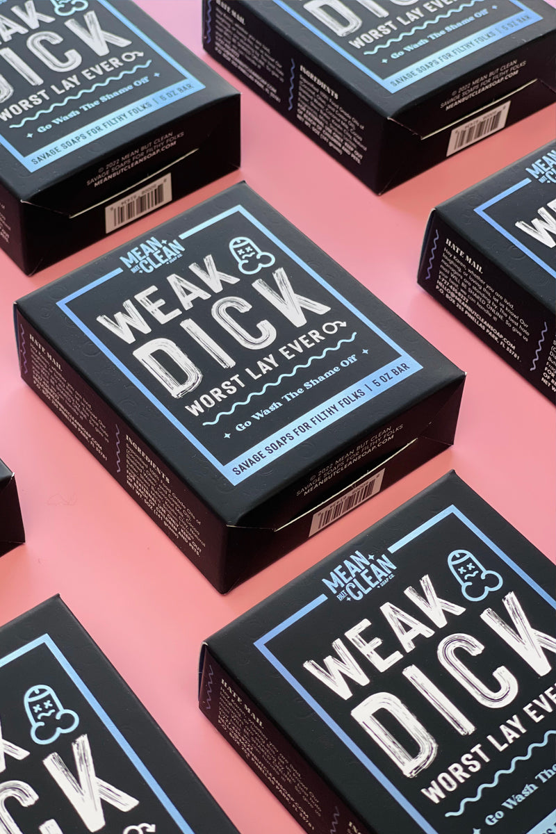 Weak Dick Soap Mean But Clean Soap Company Gag Gift Soaps Natural handmade Cold Processed Soap